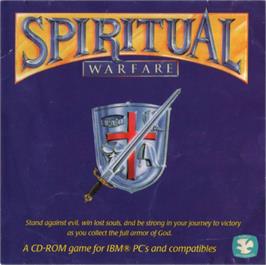 Box cover for Spiritual Warfare on the Microsoft DOS.