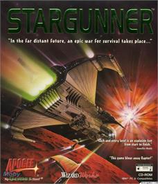 Box cover for Stargunner on the Microsoft DOS.