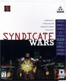 Box cover for Syndicate Wars on the Microsoft DOS.