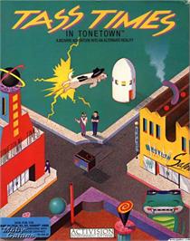 Box cover for Tass Times in Tonetown on the Microsoft DOS.