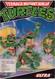 Box cover for Teenage Mutant Ninja Turtles on the Microsoft DOS.