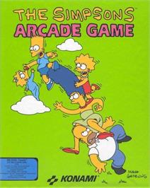 Box cover for The Simpsons Arcade Game on the Microsoft DOS.