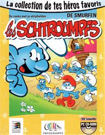 Box cover for The Smurfs on the Microsoft DOS.