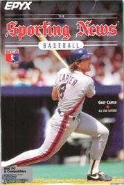 Box cover for The Sporting News Baseball on the Microsoft DOS.