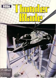 Box cover for ThunderBlade on the Microsoft DOS.