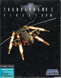 Box cover for Thunderstrike 2 on the Microsoft DOS.