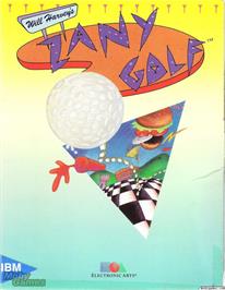 Box cover for Will Harvey's Zany Golf on the Microsoft DOS.