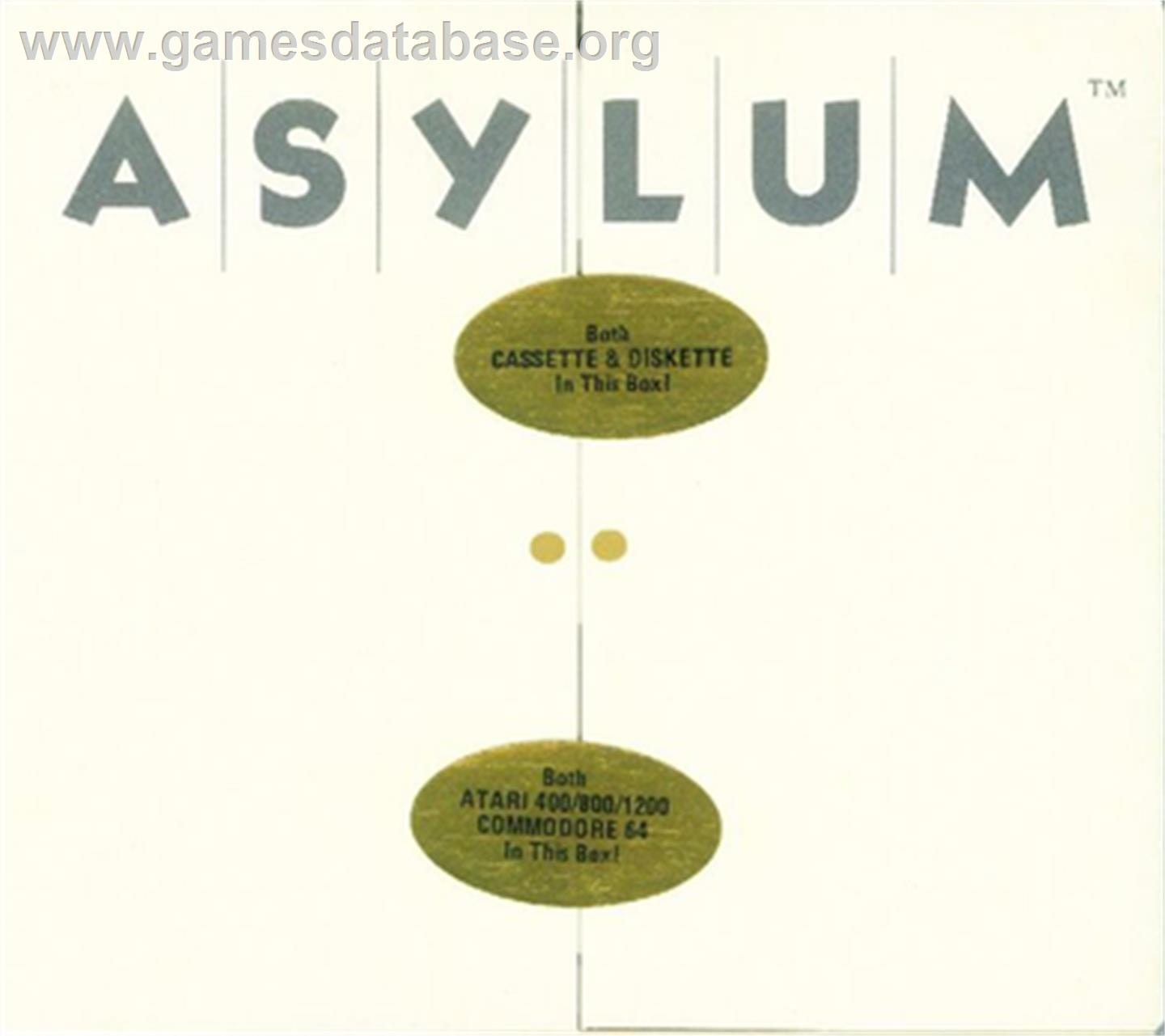 Asylum - Microsoft DOS - Artwork - Box