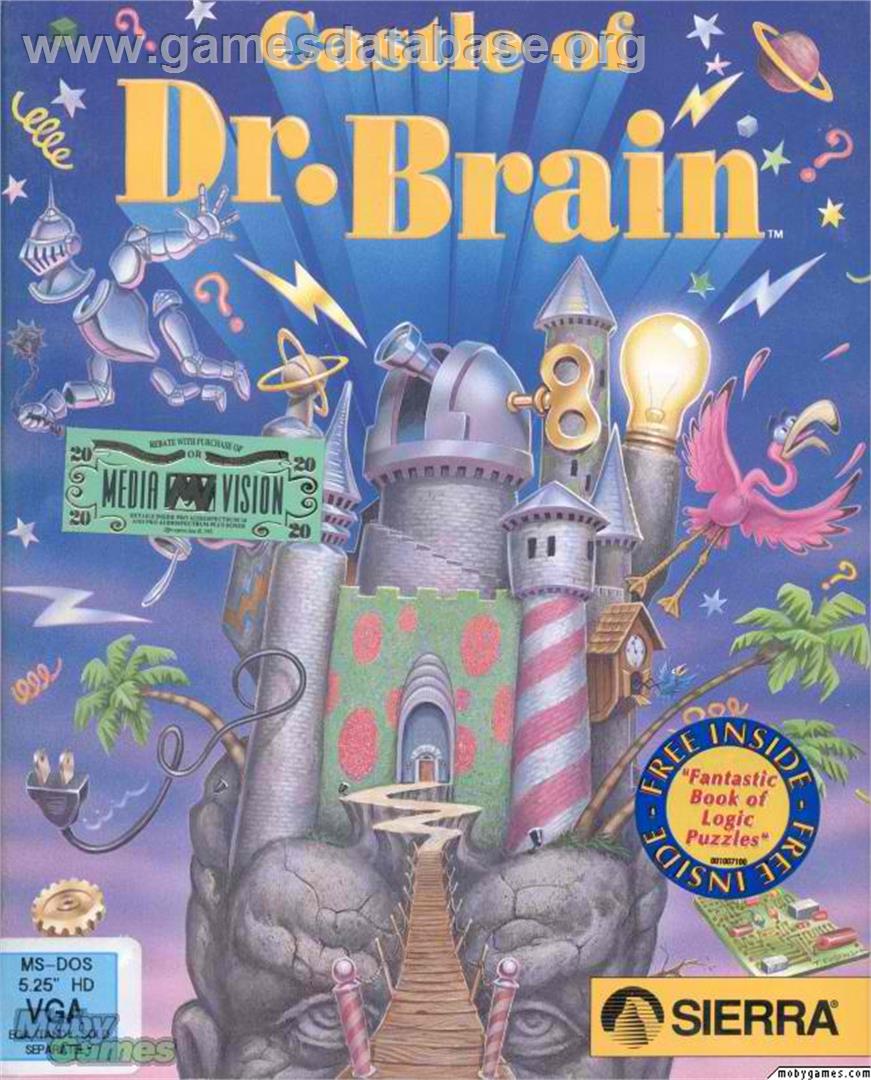 Castle of Dr. Brain - Microsoft DOS - Artwork - Box