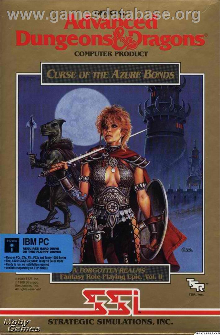 Curse of the Azure Bonds - Microsoft DOS - Artwork - Box