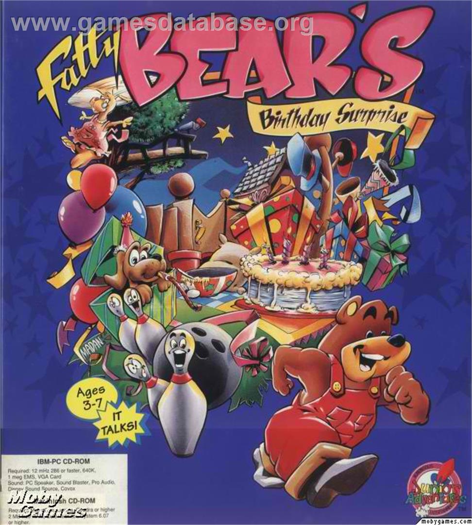 Fatty Bear's Birthday Surprise - Microsoft DOS - Artwork - Box