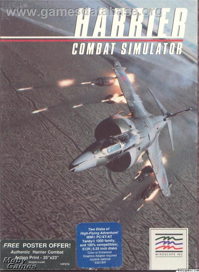 Harrier Combat Simulator - Microsoft DOS - Artwork - Box