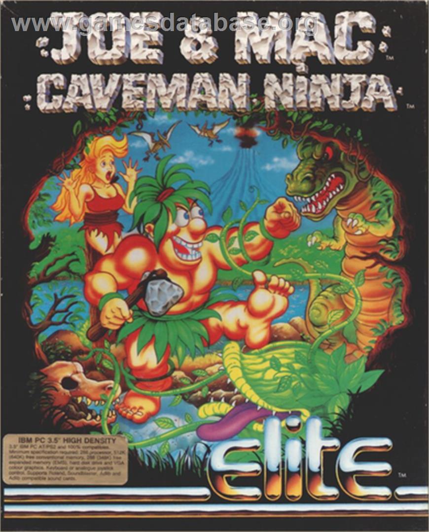 Joe & Mac -  Caveman Ninja - Microsoft DOS - Artwork - Box