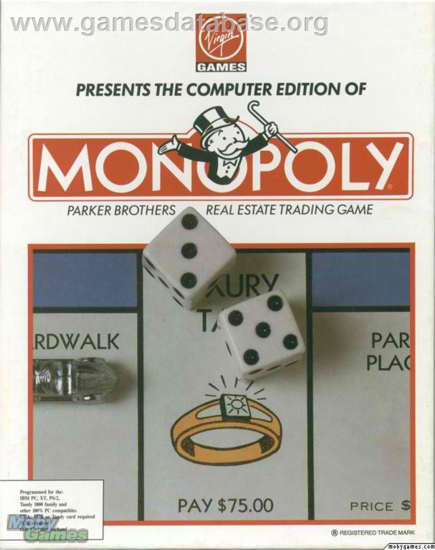 Leisure Genius presents Monopoly - Microsoft DOS - Artwork - Box