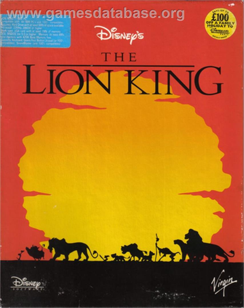 Lion King, The - Microsoft DOS - Artwork - Box