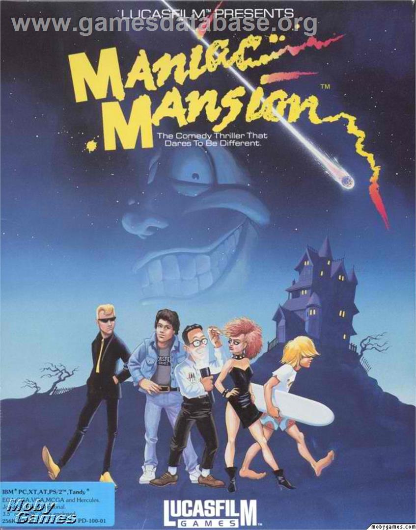 Maniac Mansion - Microsoft DOS - Artwork - Box