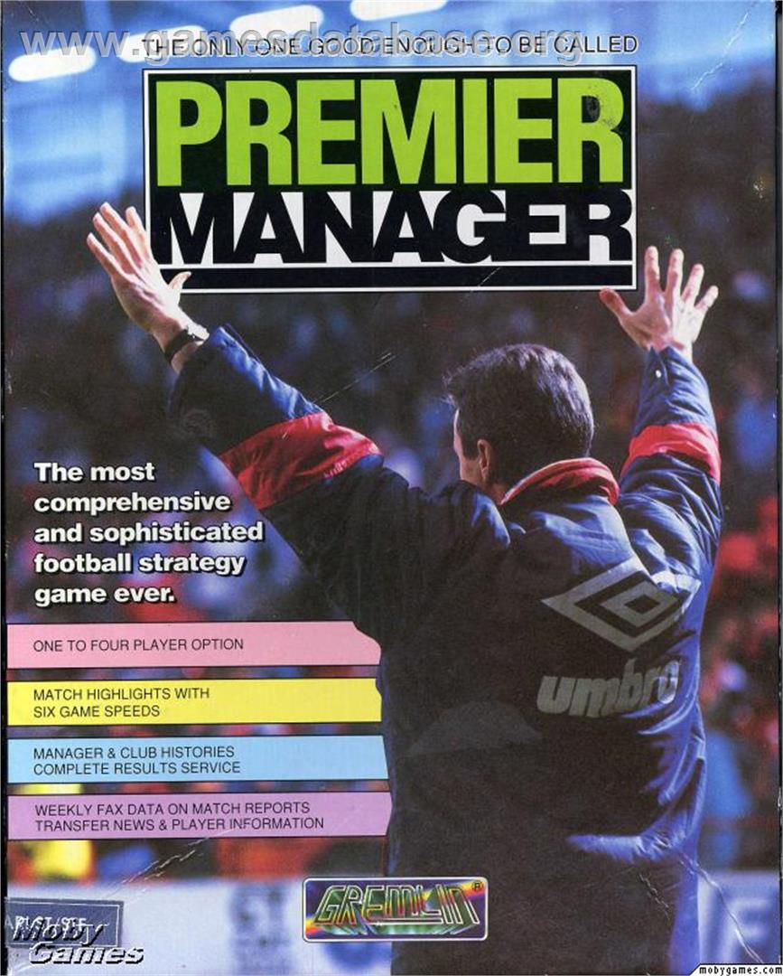Premier Manager - Microsoft DOS - Artwork - Box