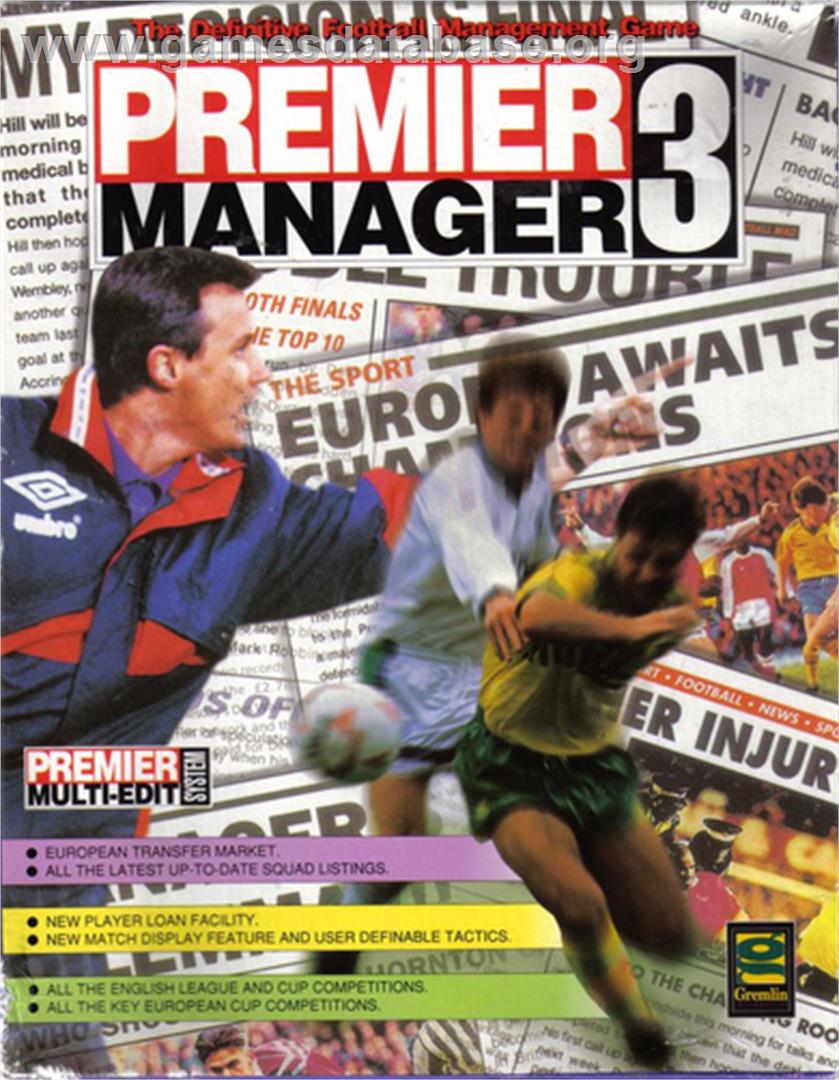 Premier Manager 3 - Microsoft DOS - Artwork - Box