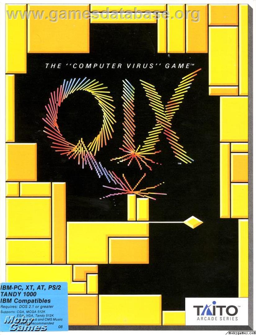 QIX - Microsoft DOS - Artwork - Box