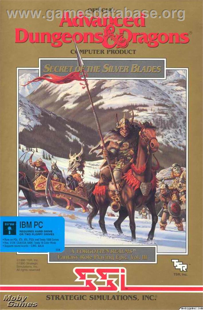 Secret of the Silver Blades - Microsoft DOS - Artwork - Box