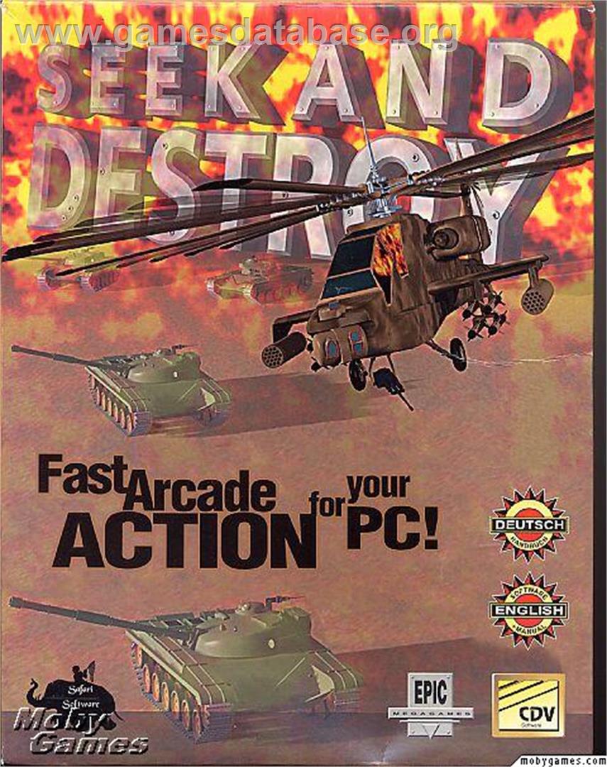 Seek and Destroy - Microsoft DOS - Artwork - Box