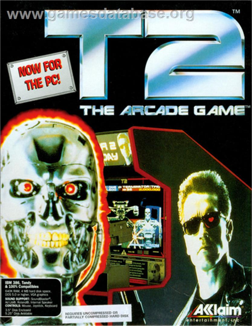 T2 -  The Arcade Game - Microsoft DOS - Artwork - Box