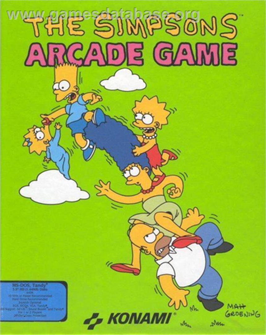 The Simpsons Arcade Game - Microsoft DOS - Artwork - Box