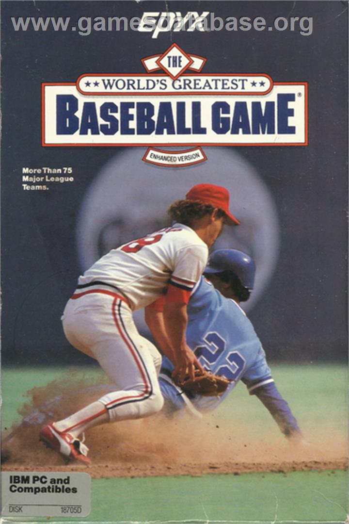 The World's Greatest Baseball Game - Microsoft DOS - Artwork - Box