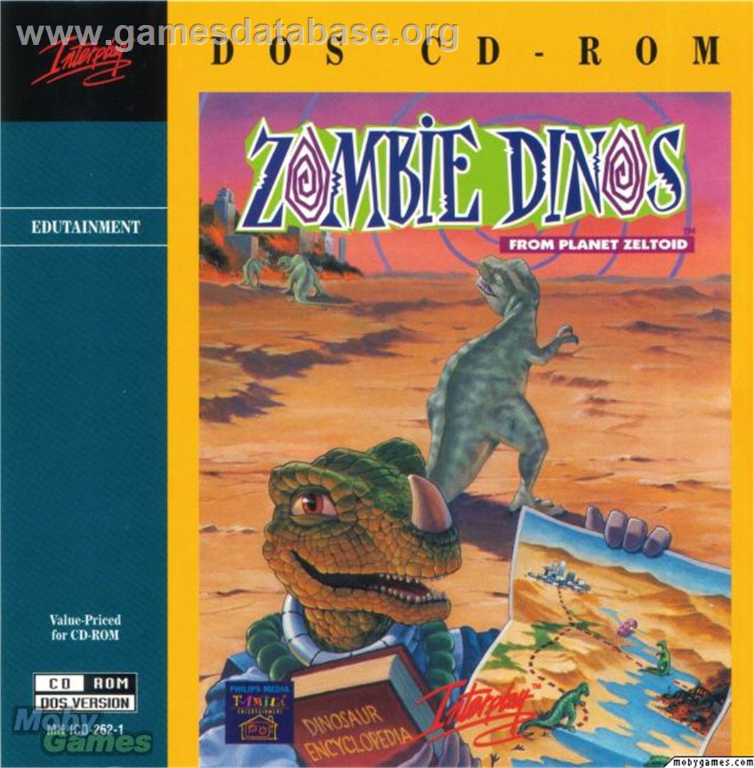 Zombie Dinos From Planet Zeltoid - Microsoft DOS - Artwork - Box