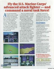 Box back cover for AV8B Harrier Assault on the Microsoft DOS.