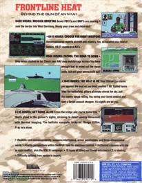 Box back cover for Abrams Battle Tank on the Microsoft DOS.