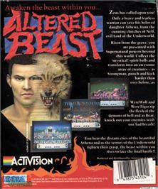 Box back cover for Altered Beast on the Microsoft DOS.