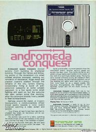 Box back cover for Andromeda Conquest on the Microsoft DOS.