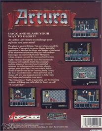 Box back cover for Artura on the Microsoft DOS.