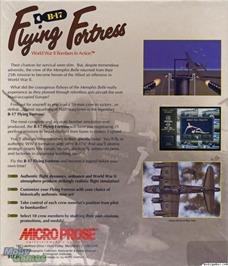 Box back cover for B-17 Flying Fortress on the Microsoft DOS.