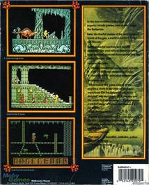 Box back cover for Barbarian on the Microsoft DOS.