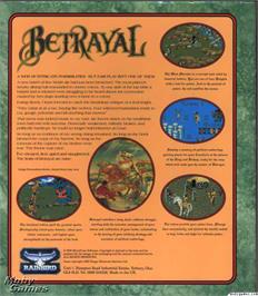 Box back cover for Betrayal on the Microsoft DOS.