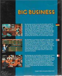 Box back cover for Big Business on the Microsoft DOS.
