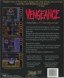 Box back cover for Blackthorne on the Microsoft DOS.