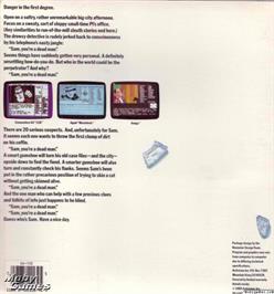 Box back cover for Borrowed Time on the Microsoft DOS.