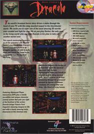 Box back cover for Bram Stoker's Dracula on the Microsoft DOS.