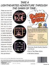 Box back cover for Bubble Bobble on the Microsoft DOS.
