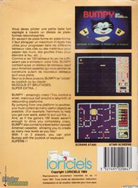 Box back cover for Bumpy on the Microsoft DOS.
