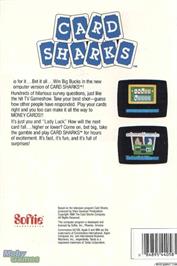 Box back cover for Card Sharks on the Microsoft DOS.