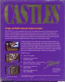 Box back cover for Castles on the Microsoft DOS.