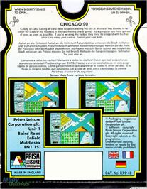Box back cover for Chicago 90 on the Microsoft DOS.