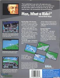 Box back cover for Chuck Yeager's Advanced Flight Trainer 2.0 on the Microsoft DOS.
