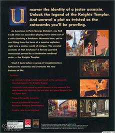 Box back cover for Circle of Blood on the Microsoft DOS.