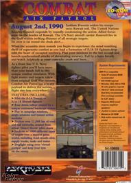 Box back cover for Combat Air Patrol on the Microsoft DOS.