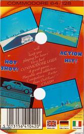 Box back cover for Crazy Cars on the Microsoft DOS.